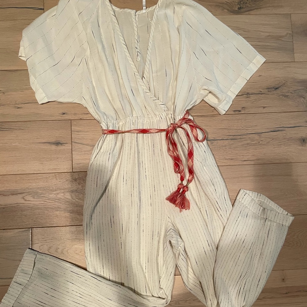 Anthropologie cropped romper jumpsuit
